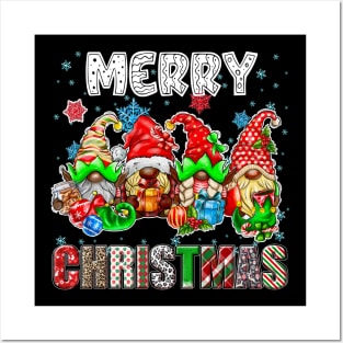 Merry Christmas Gnome Family Funny Xmas Tree Women Men Kids Posters and Art